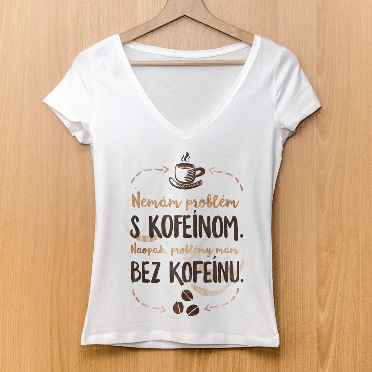 Dámske tričko Citát o kofeíne