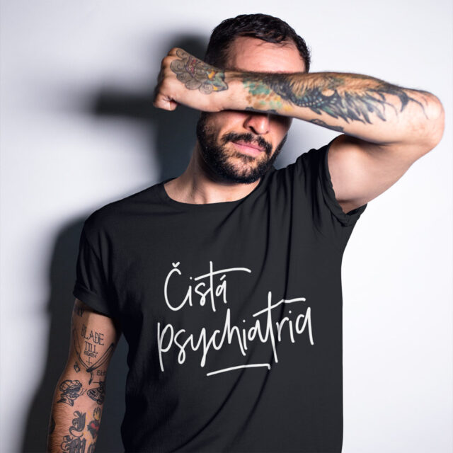 Pánske tričko Čistá psychiatria (čierna)