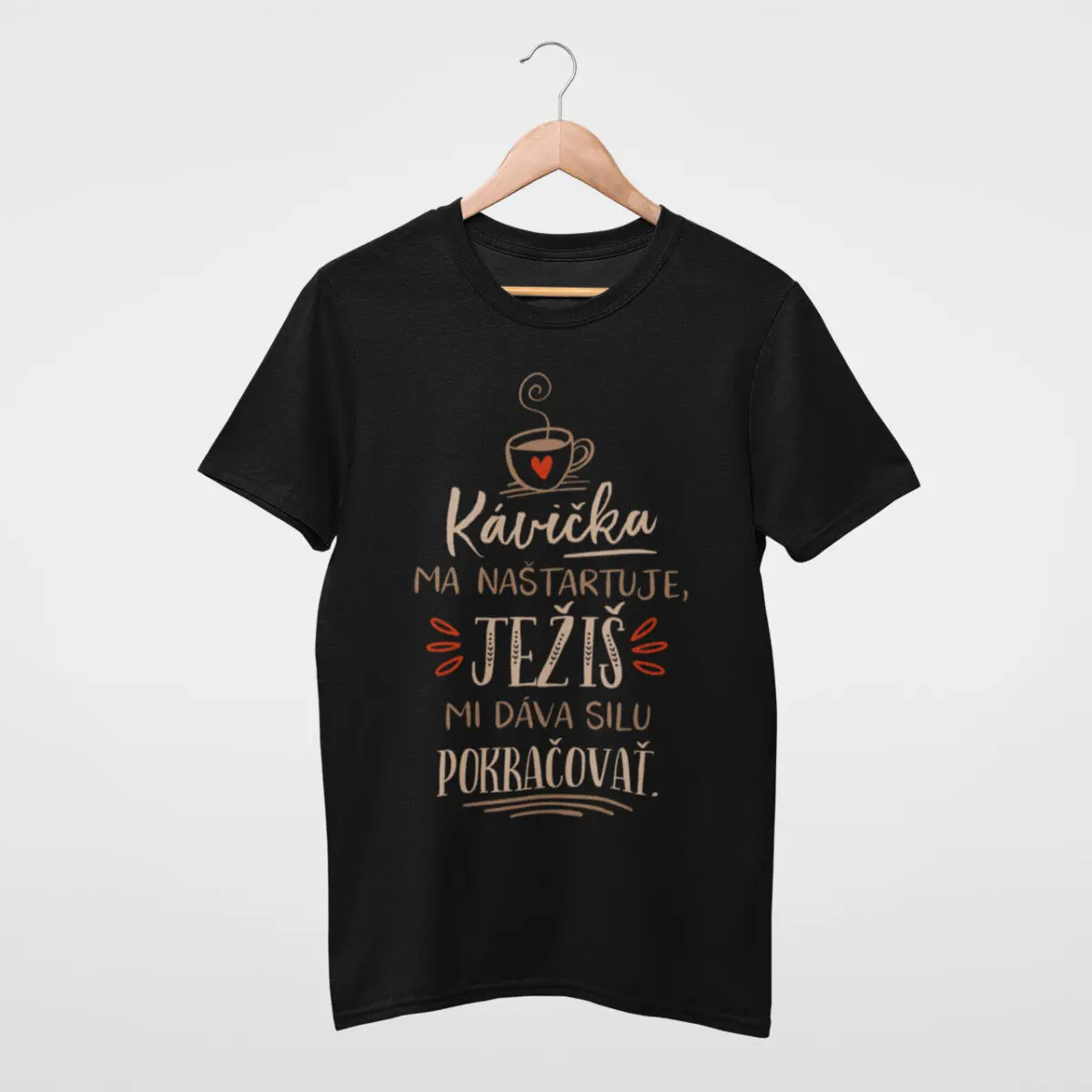 Pánske tričko Ježiš a káva