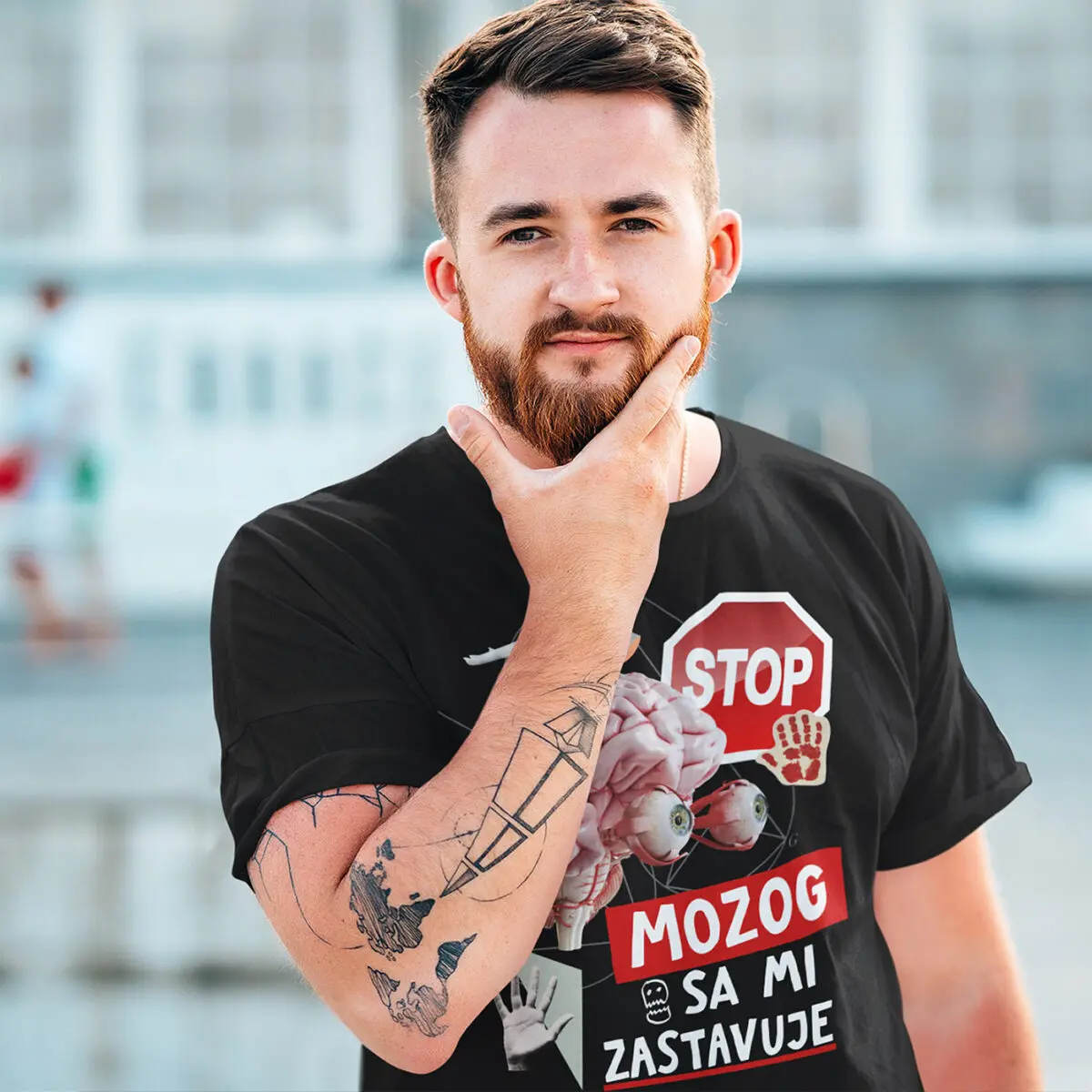 Pánske tričko Mozog sa mi zastavuje