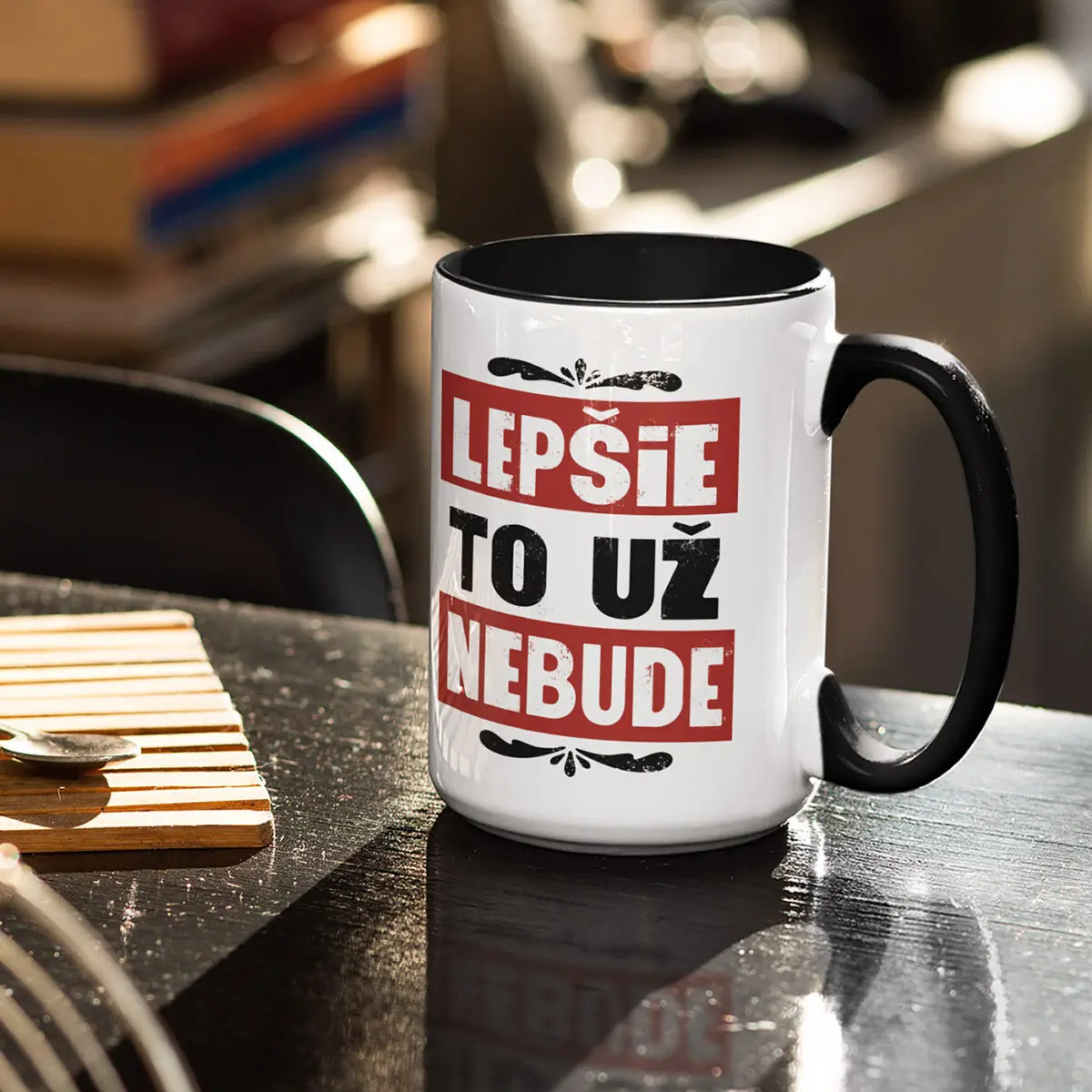 Hrnček veľký dizajnový Lepšie to už nebude