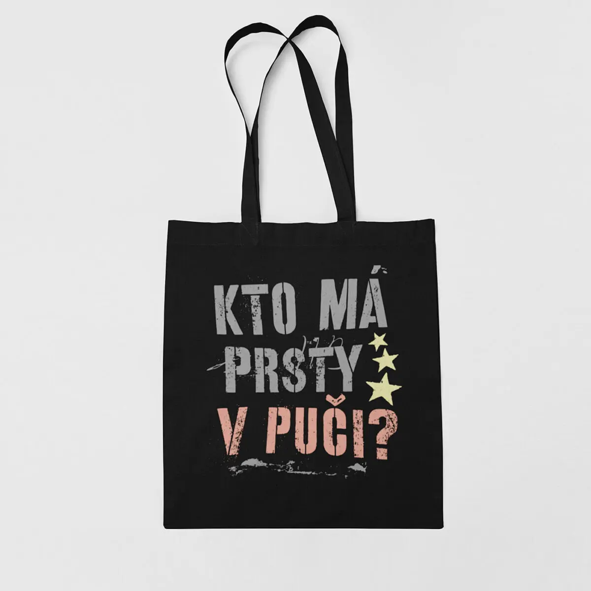 Plátenná taška Kto má prsty v puči?