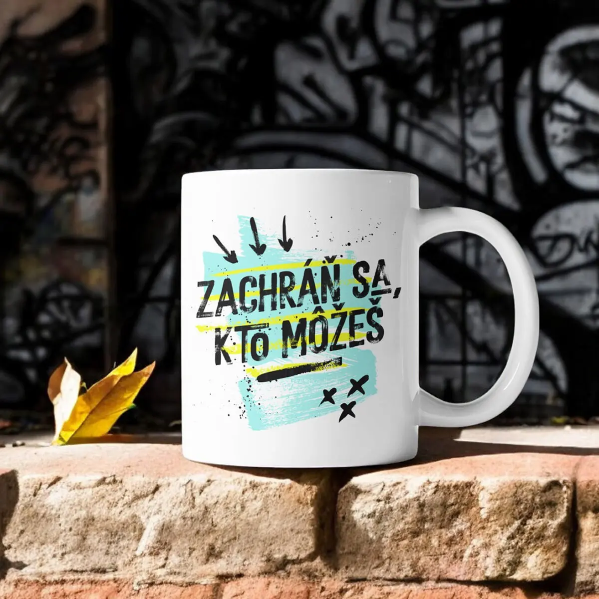 Hrnček Zachráň sa, kto môžeš
