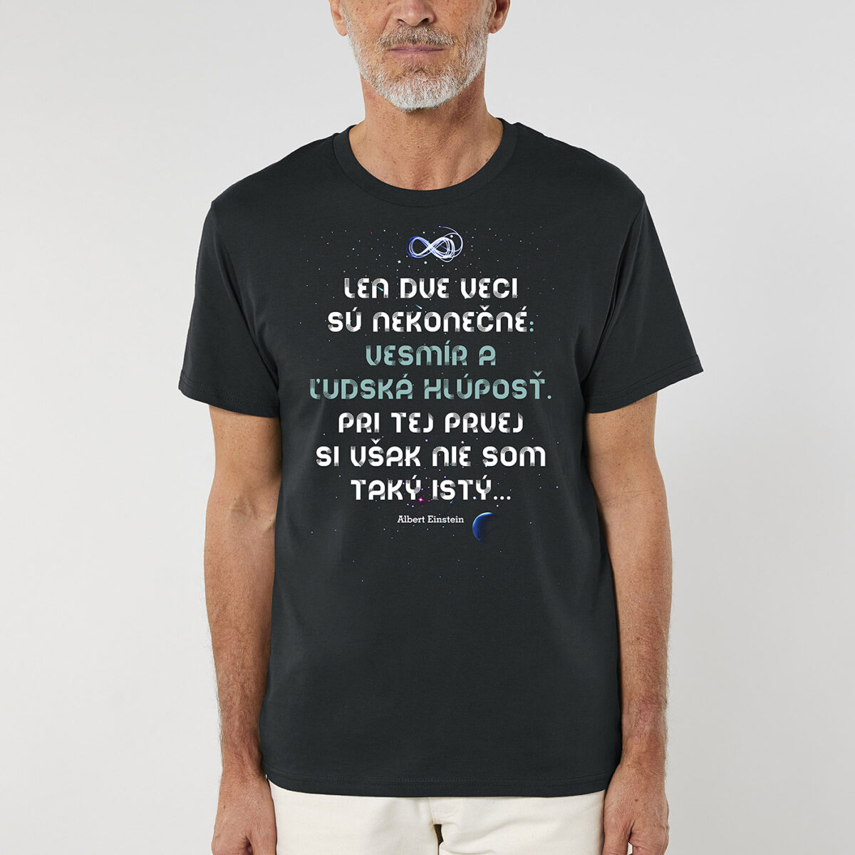 Pánske tričko Einstein a nekonečno