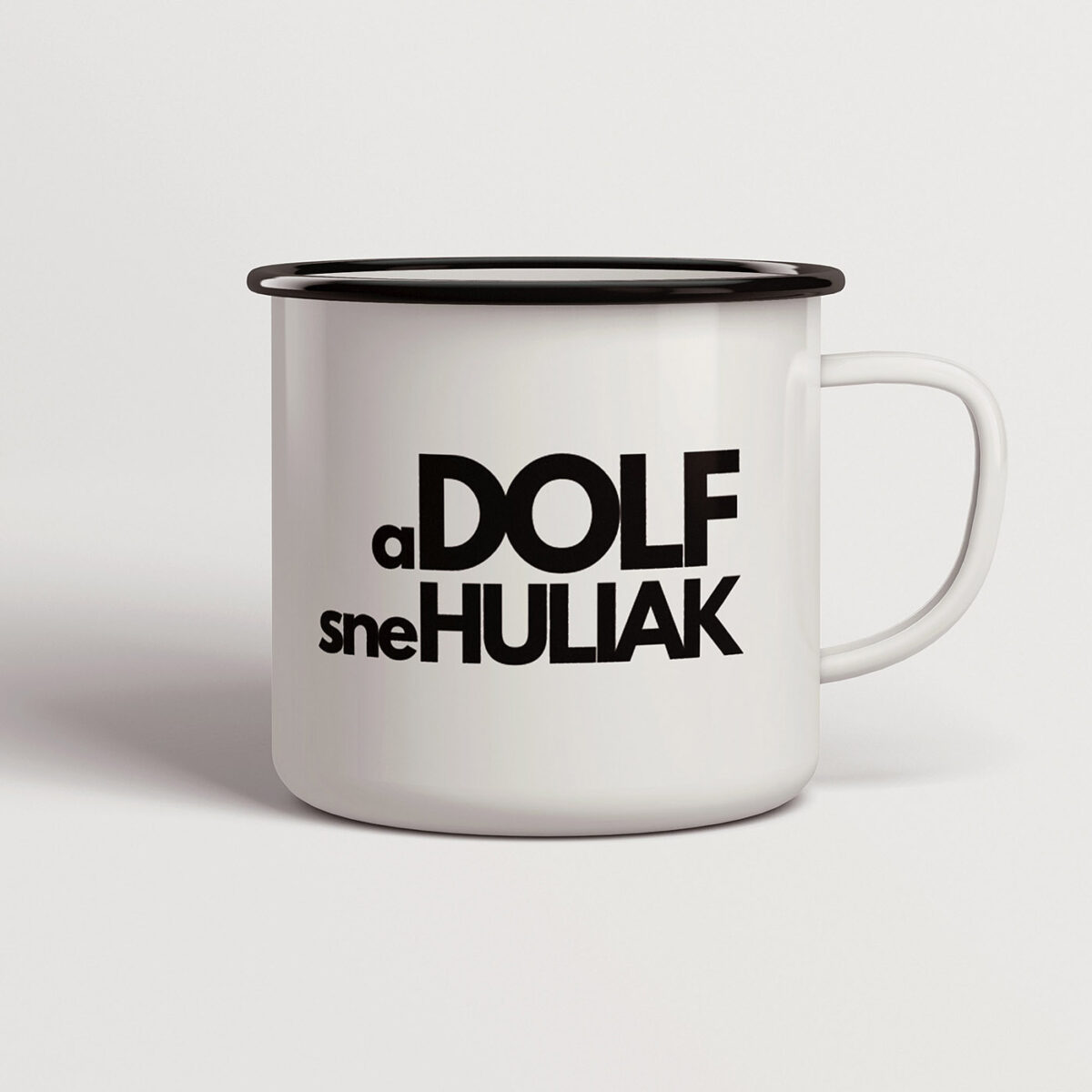 Smaltovaný hrnček Adolf Snehuliak