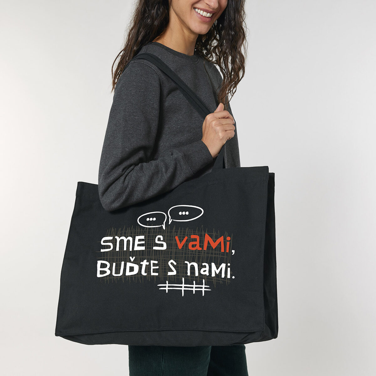 Plátenná megataška Sme s vami, buďte s nami