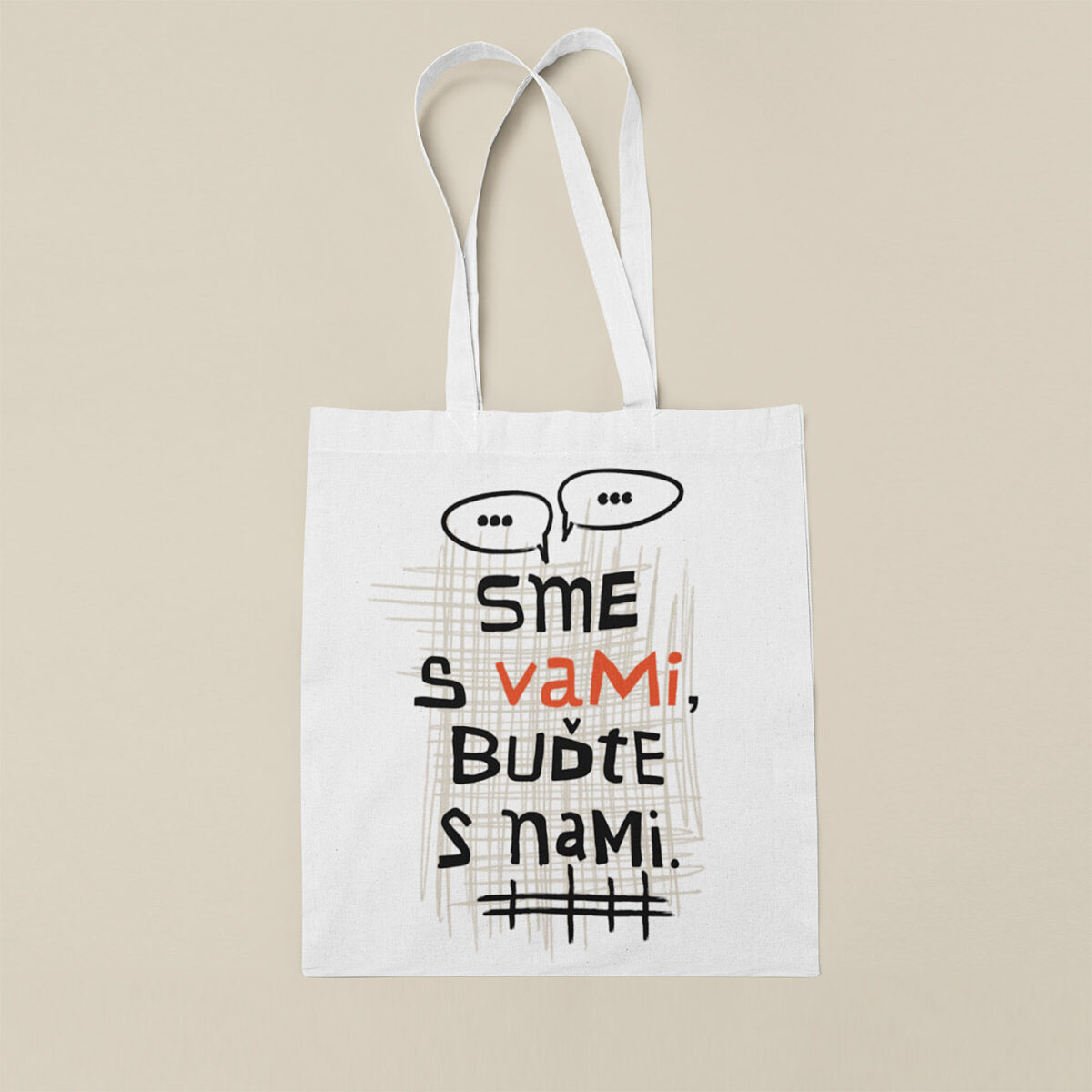 Plátenná taška Sme s vami, buďte s nami