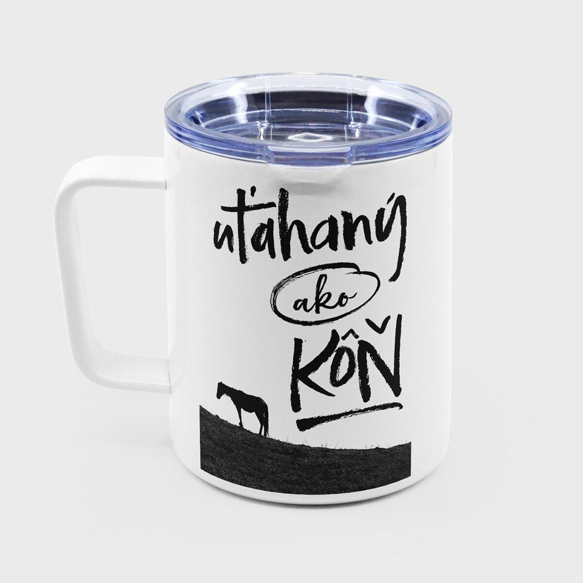 Nerezový termohrnček Uťahaný(á) ako kôň - Image 2