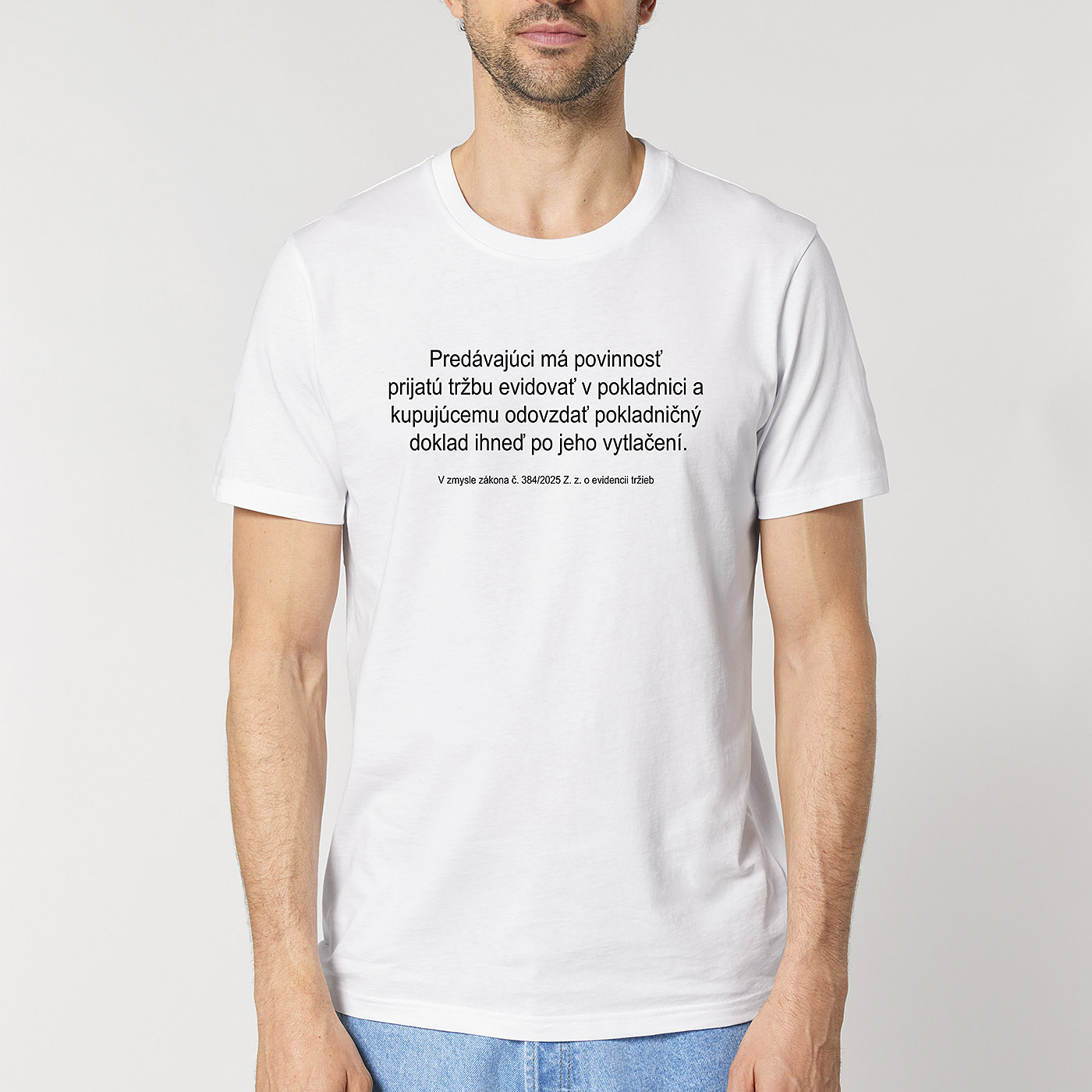 Pánske tričko Oznámenie o evidencii tržieb